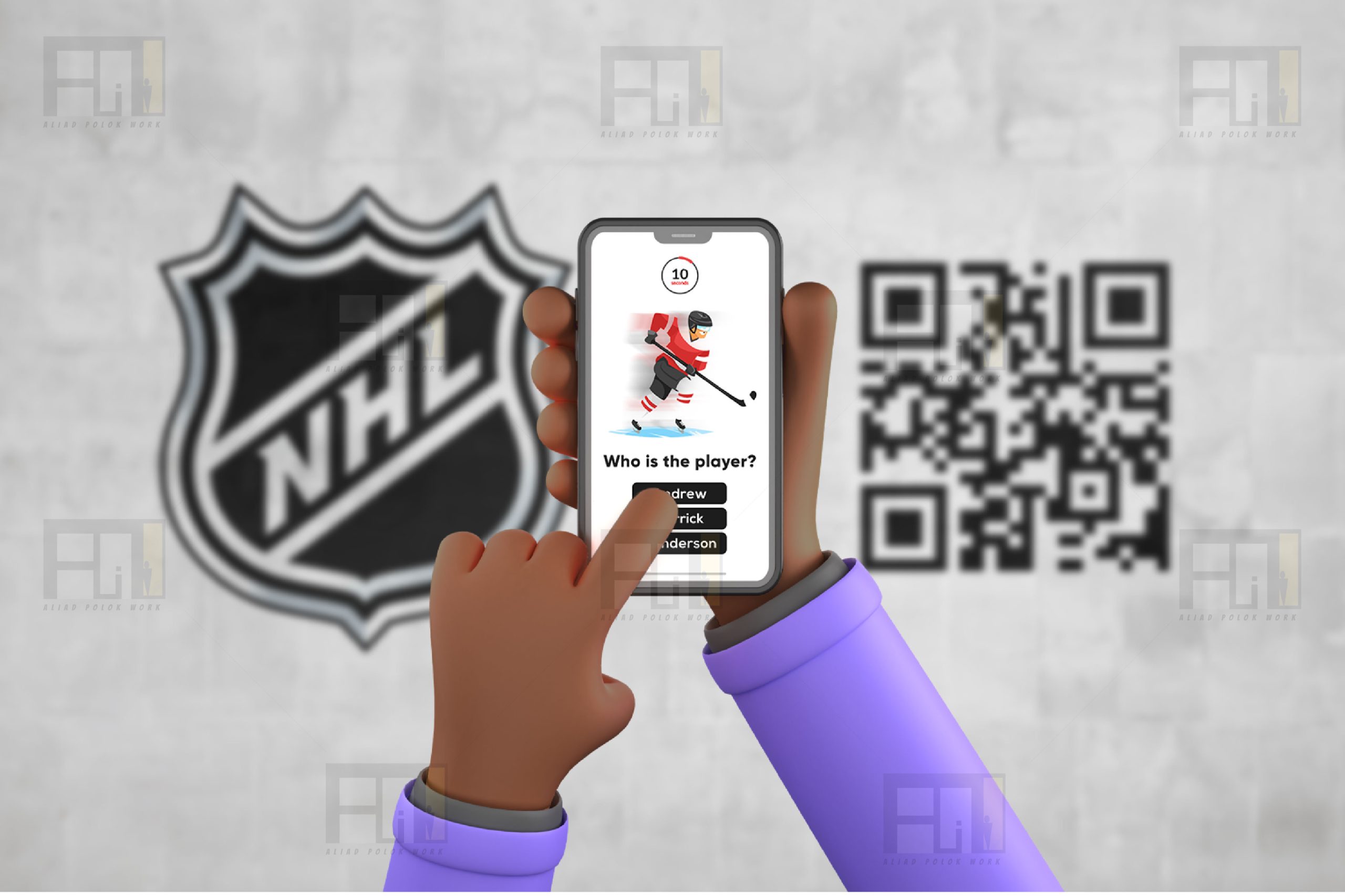 NHL QR code Scan Quiz Game